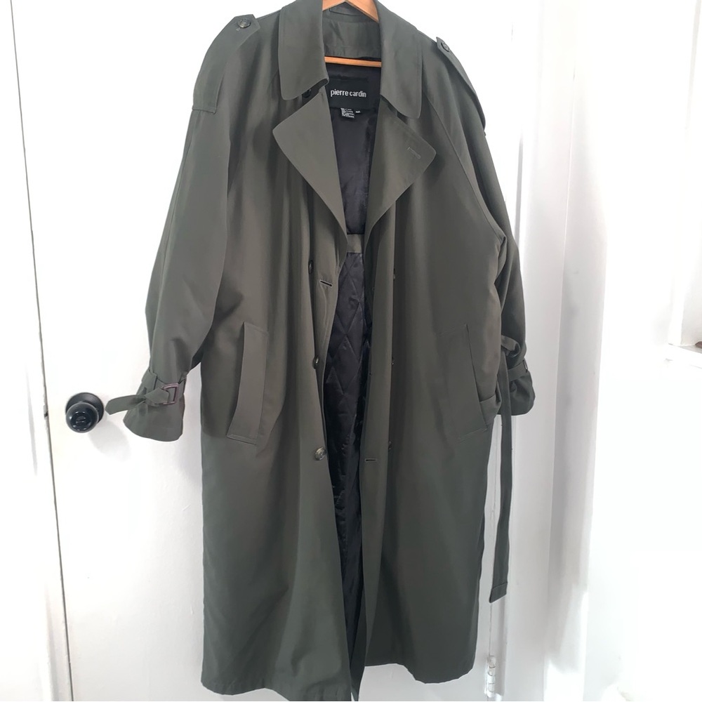 PIERRE CARDIN CLASSIC MENS TRENCH COAT quilted removable lining size 40R